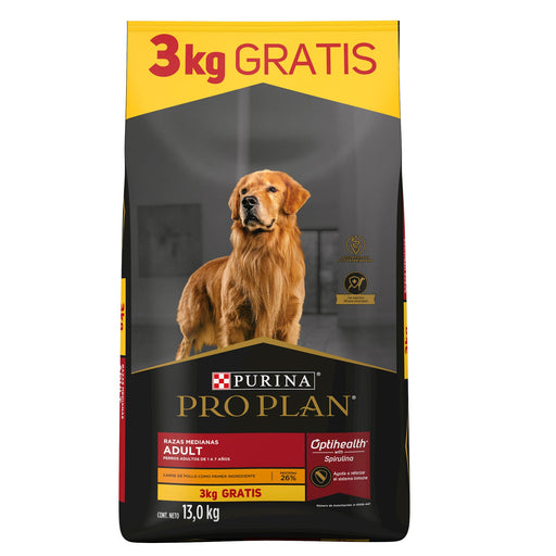 Purina Pro Plan Adulto Raza Mediana Bonus Bag 10+3 kg Gratis